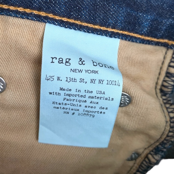 rag & bone Women's Denim Shorts Size 27 Jean Shorts Cut-Off Dark Wash - Picture 5 of 7